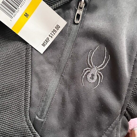 Spyder Men's Black Full Zip Long Sleev JAcket - Picture 7 of 7